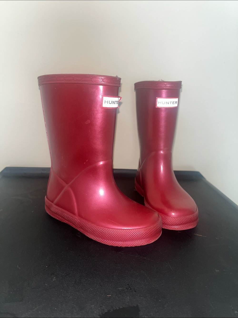 Kids red rain Hunter boots